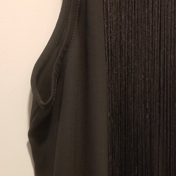 LIKE NEW Women's Express XS Black Boho Fringe Tank - Picture 9 of 14